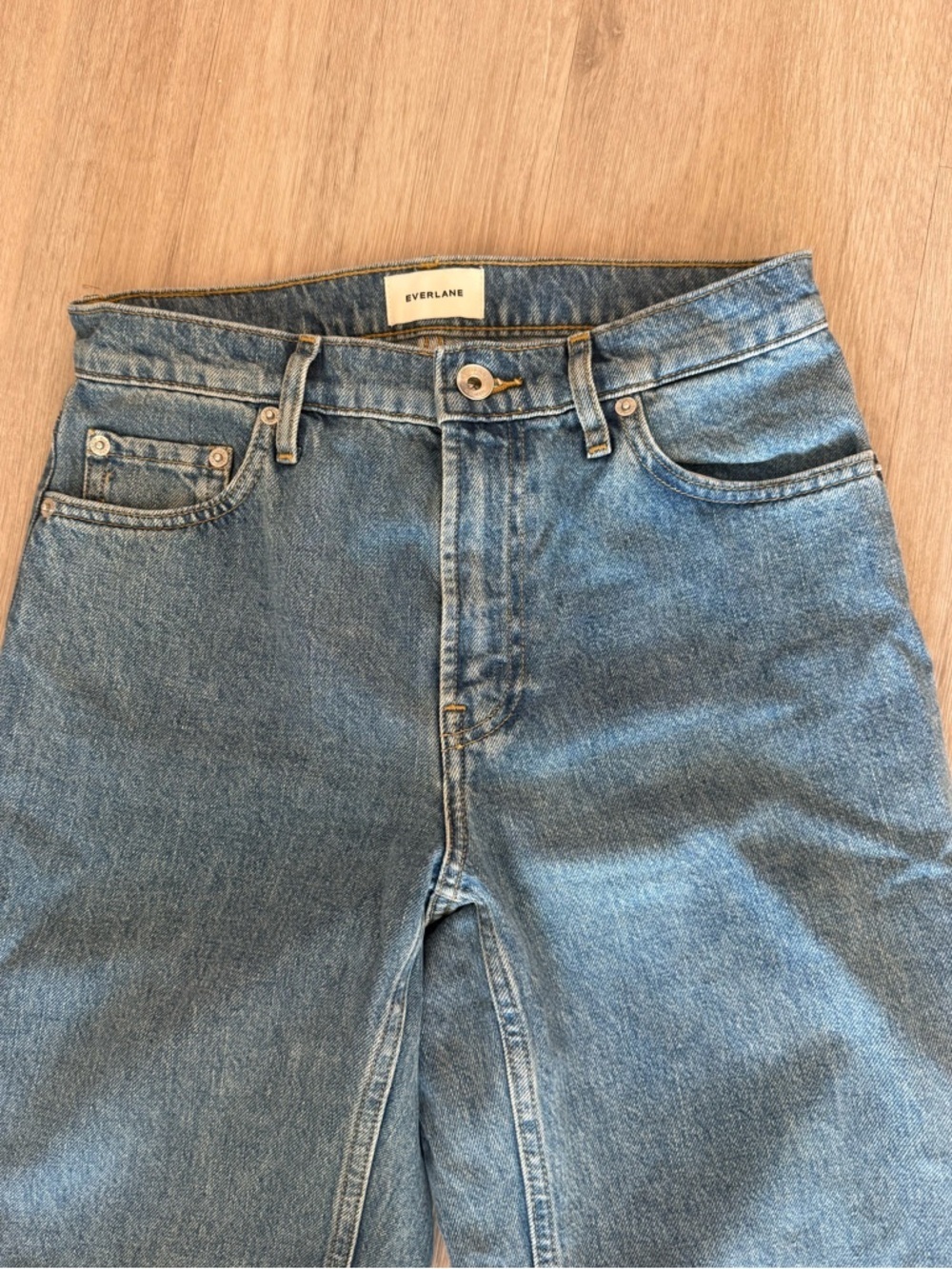 Everlane Straight Leg Jeans Light / Medium Wash 90s - Picture 2 of 6
